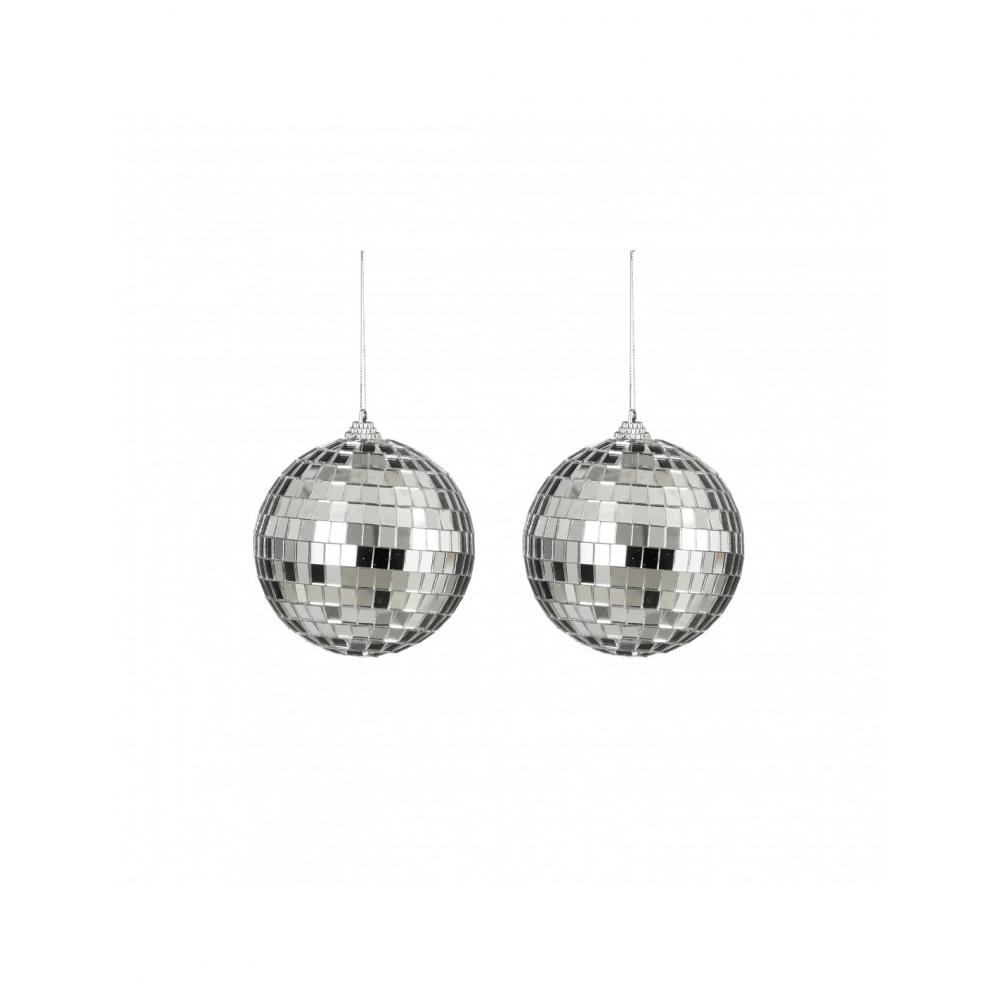 Μπάλα  Disco Mirror ασημι Φ10cm  σ/2 Plastona 02.1162265