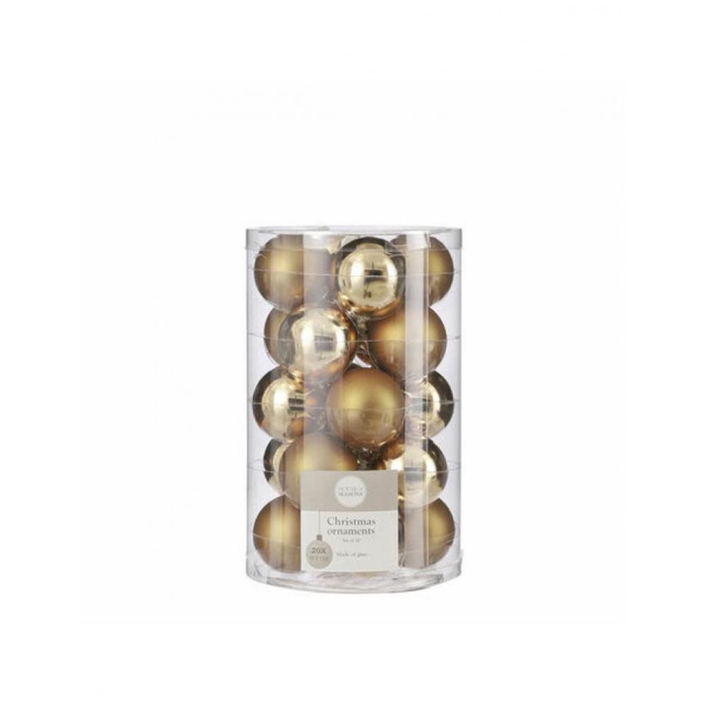 Μπάλα γυαλ.4εκ. Χρυσή σ/20 Plastona 03.20577