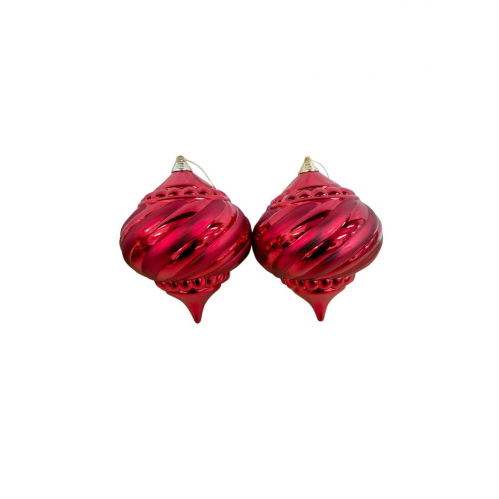 Μπάλα onion σχ.15 εκ ματ/γυαλ. κόκκινη σ/2 Plastona 00.01.13065