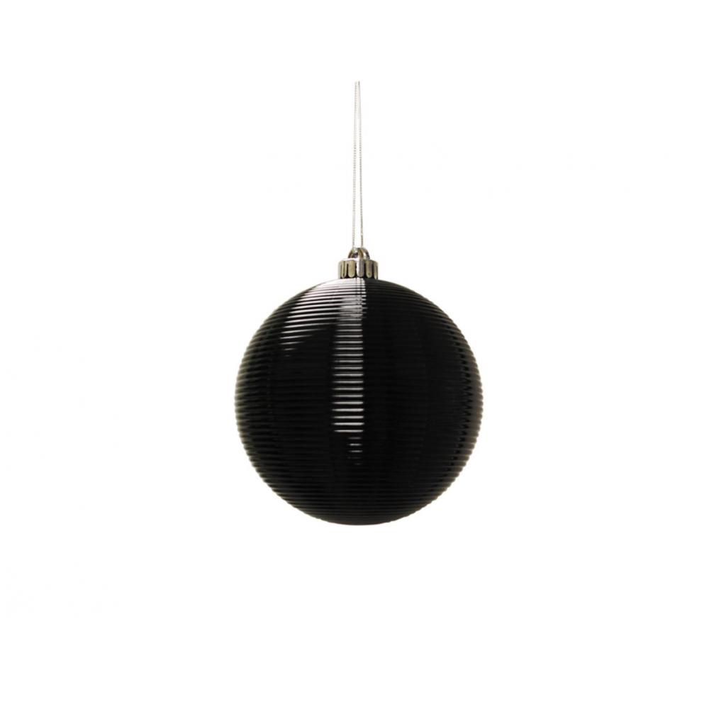 Μπάλα πλαστ.ριγέ Φ15 μαύρη  σ/2 Plastona 00.01.13041