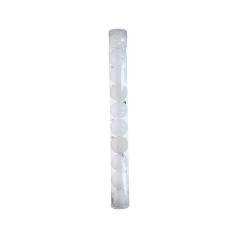 Μπάλες πλαστ.λευκές σετ10τμχ Φ6cm Plastona 03.57165