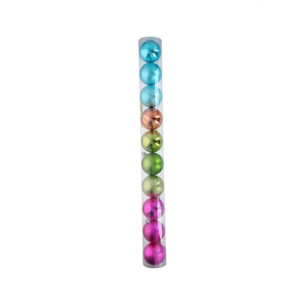 Μπάλες πλαστ.multi color σετ10τμχ Φ6cm Plastona 03.57159