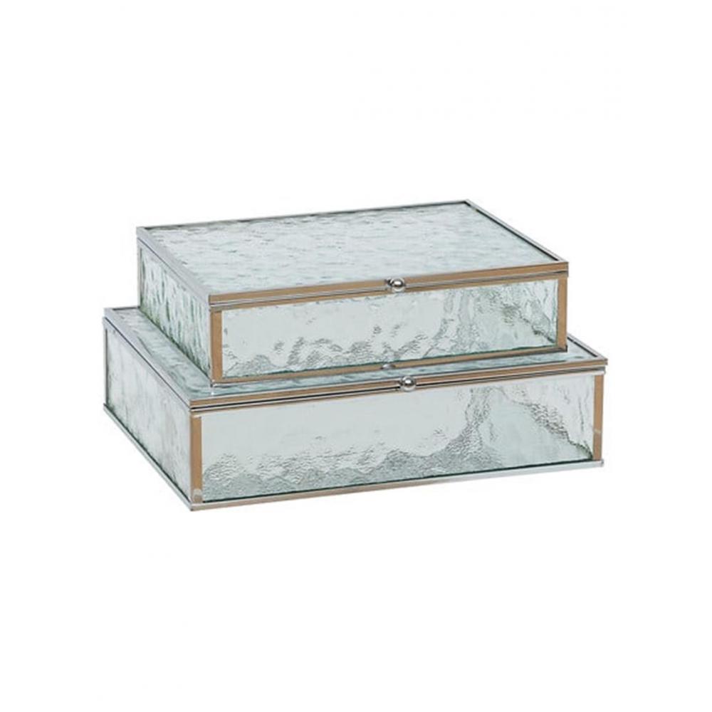 Μπιζουτιέρες γυάλινες σετ2  21,5 x 16,5 x 5,6 cm Plastona 07.206245