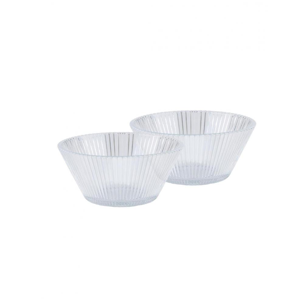 Μπωλ γυάλινο διάφανο s/2 300ml/12x5,5cm Plastona 03.25945