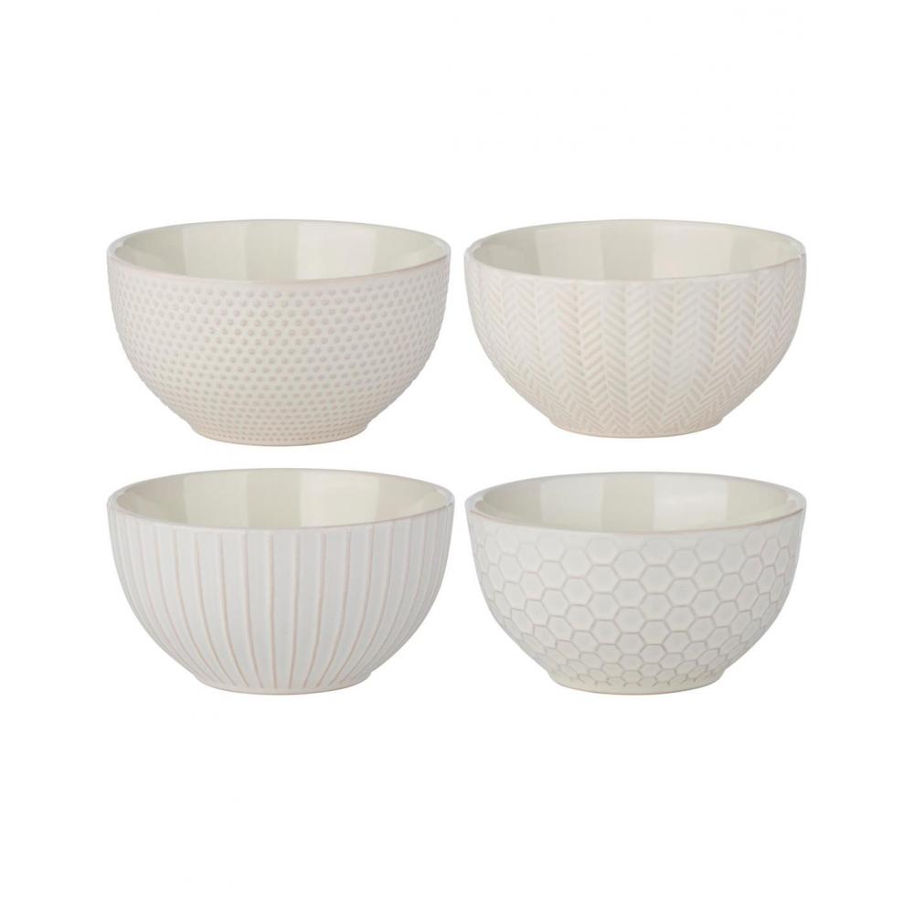 Μπωλ κεραμ. Λευκό 4σχέδια 620ml/14,3x8 cm Plastona 03.49918
