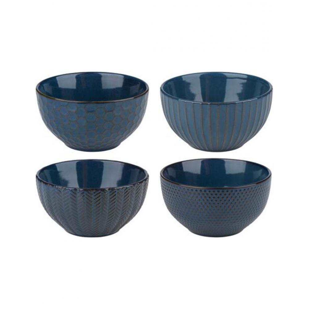 Μπώλ κεραμ.μπλε 4σχ.620ml Φ13.5Χ7.5 Plastona 03.55294