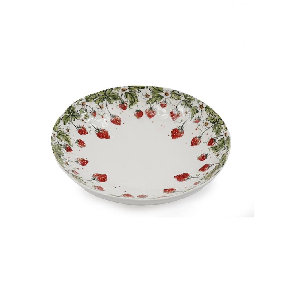 Μπωλιερα  κεραμικη με φράουλες 33.5X7.5cm Plastona 014.KG3780