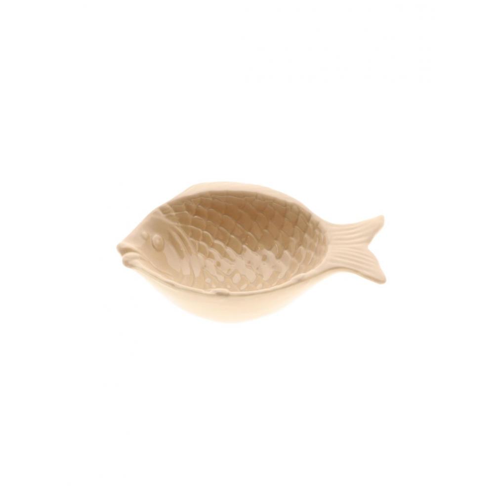 Μπωλ κεραμικό ψάρι μπεζ 16,5x9,5x5cm Plastona 012.862683707