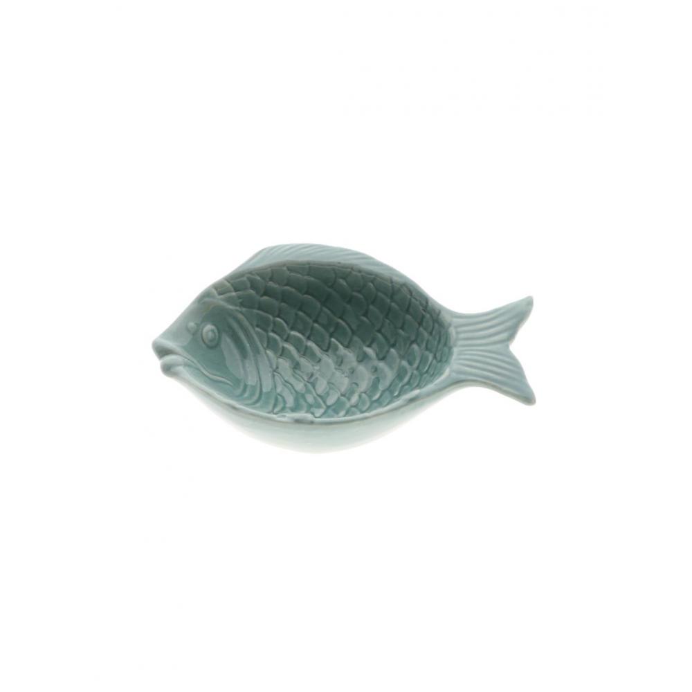 Μπωλ κεραμικό ψάρι πράσινο 16,5x9,5x5cm Plastona 012.862683705