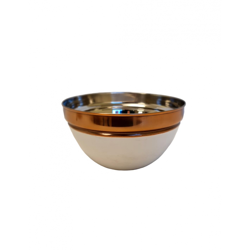 Μπωλ μεταλ.λευκό με χαλκό 15Χ8 Plastona 014.KG0312