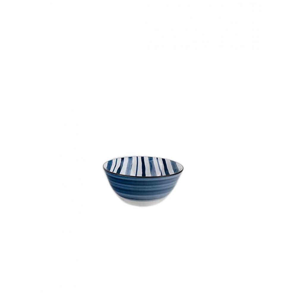 Μπωλ πορσελάνη μπλε ρίγες Φ15,5Η7cm Plastona 07.217081D