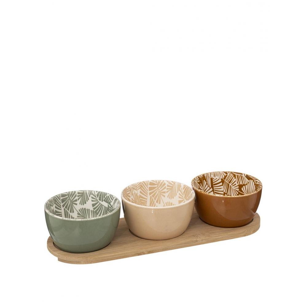 Μπωλ σε βάση bamboo Χ3, 28Χ10Χ6 Plastona 07.188455