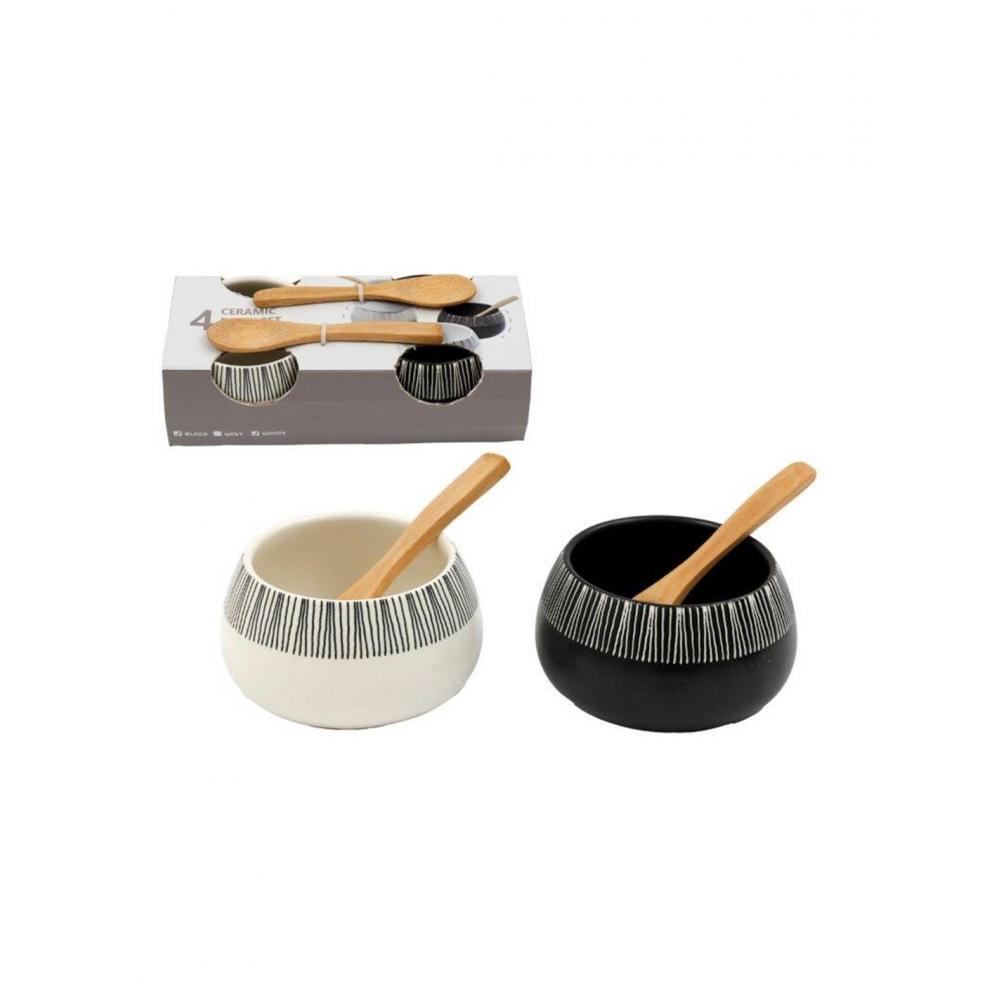 Μπωλ σετ 2 με bamboo κουτάλι 10X19X6.5cm Plastona 014.KG3890
