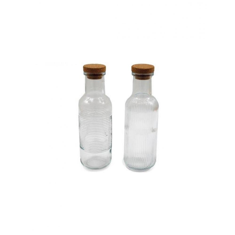 Μπουκάλι γυάλ. καπάκι φελλός 1l/8x27,5CM Plastona 014.KG3564
