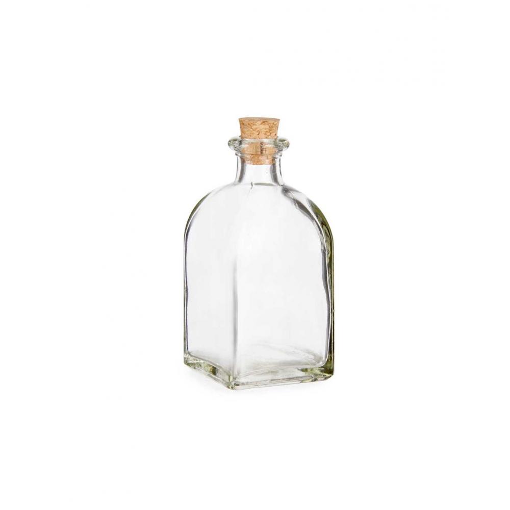 Μπουκάλι γυάλινο με φελλό 125ml/5x5x10cm Plastona 029.79884
