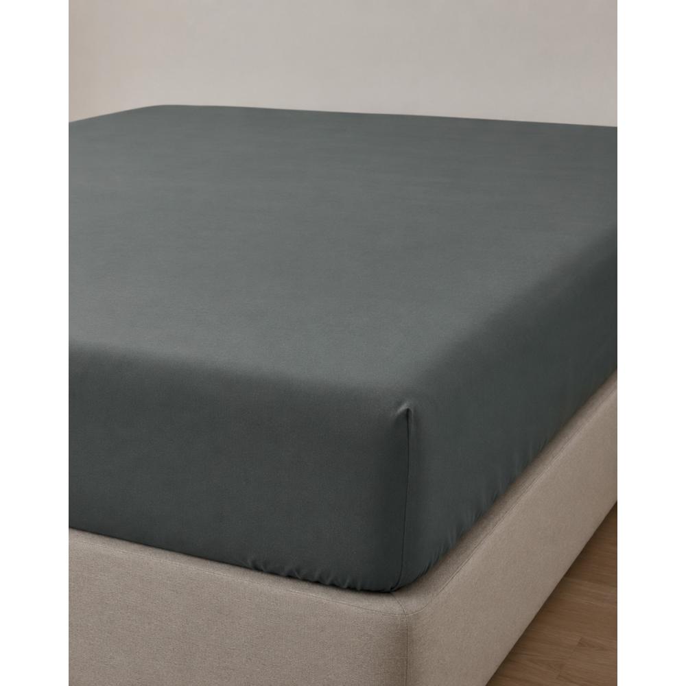 Microsilk Μονόχρωμο Σεντόνι με Λάστιχο Oscar 6 Αποχρώσεις Διπλή (140x200+40cm) Ανθρακί Pennie 072231-15