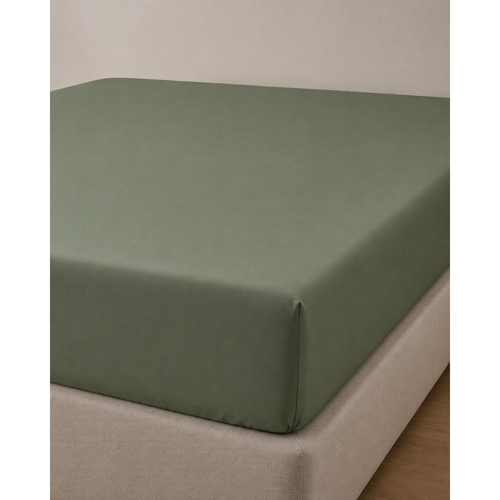Microsilk Μονόχρωμο Σεντόνι με Λάστιχο Oscar 6 Αποχρώσεις Μονή (100x200+40cm) Χακί Pennie 072229-30