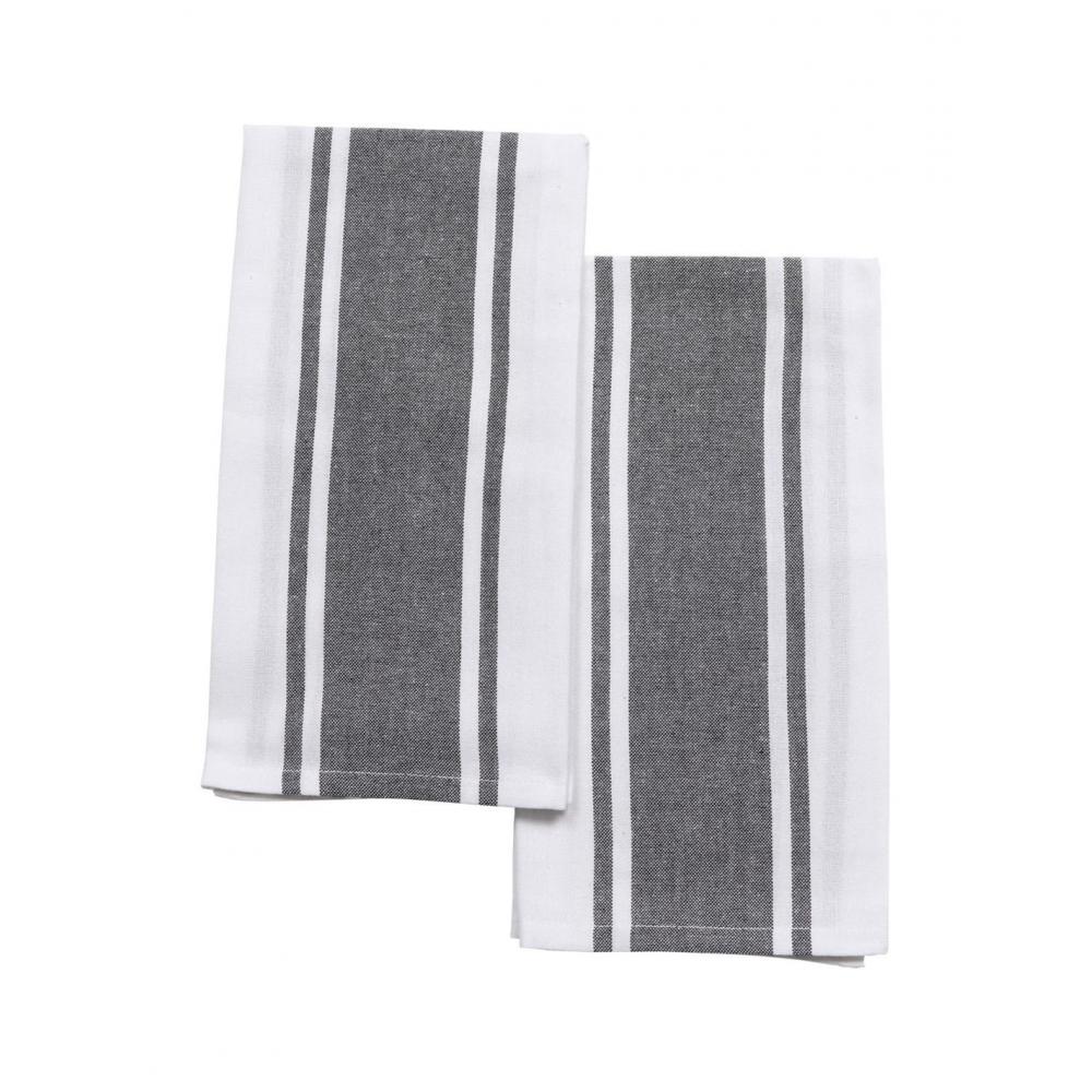 Πετσέτες κουζίνας βαμβ.-polyest.White-black set2pcs 50x70cm Plastona 05.4502495