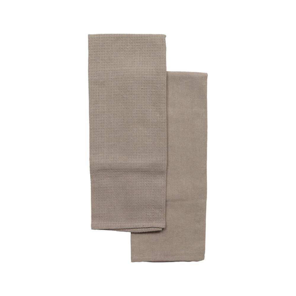 Πετσέτες κουζίνας βαμβ.Taupe set2pcs 50x70cm Plastona 05.4501563