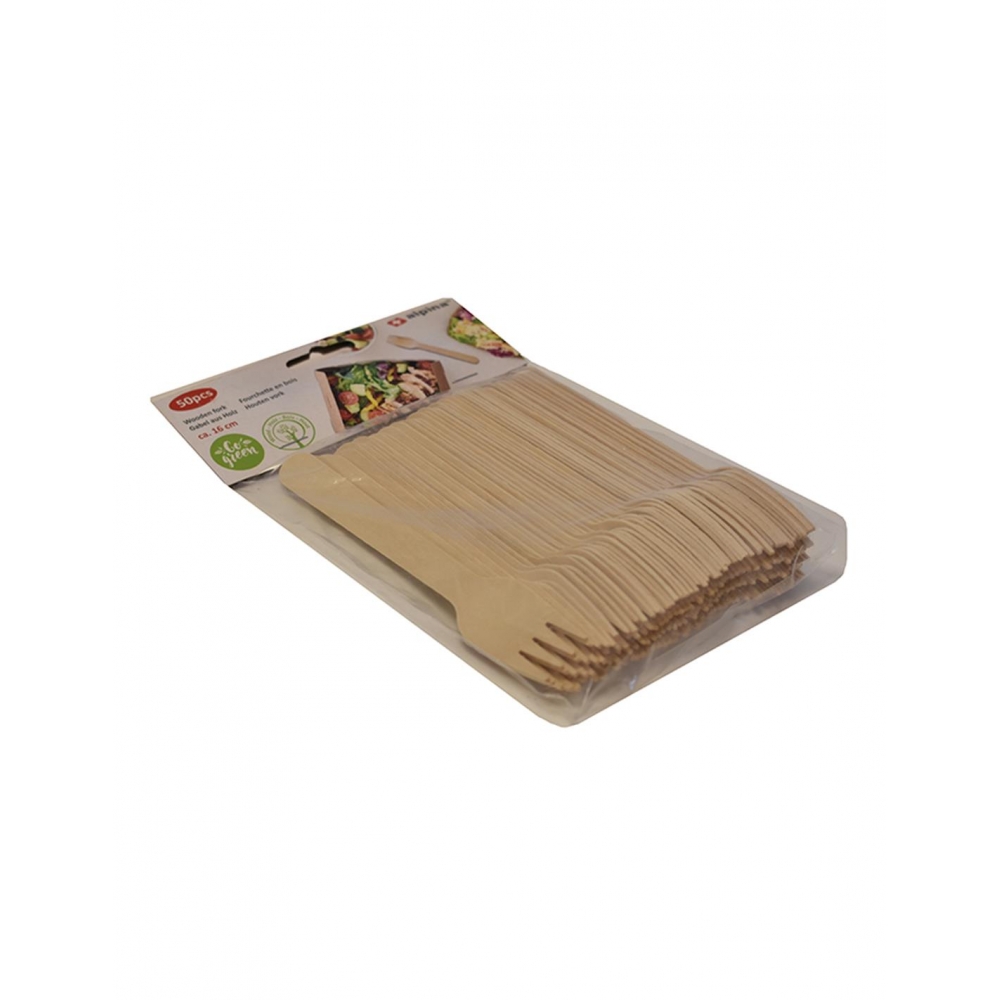 Πηρούνι ξύλινο 16εκ. σ/50 Plastona 03.26693