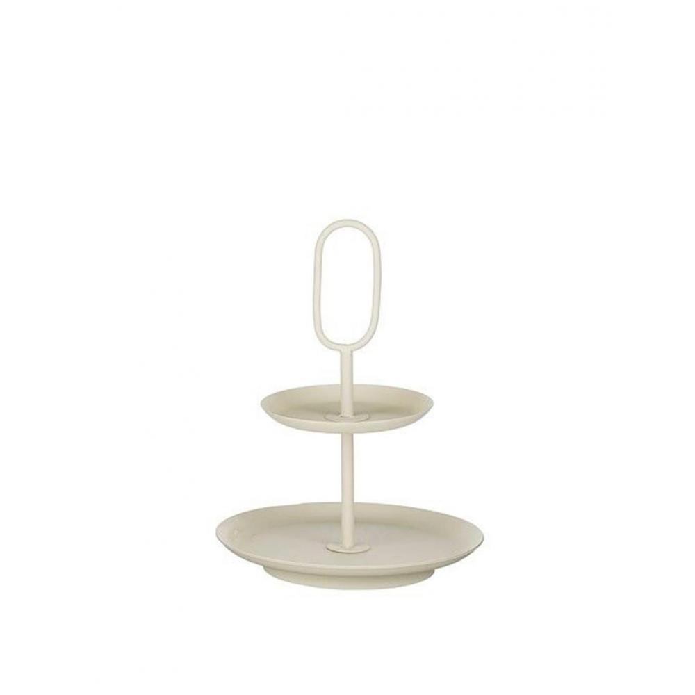 Πιατέλα διώροφη cream Φ36x28cm Plastona 02.1190470