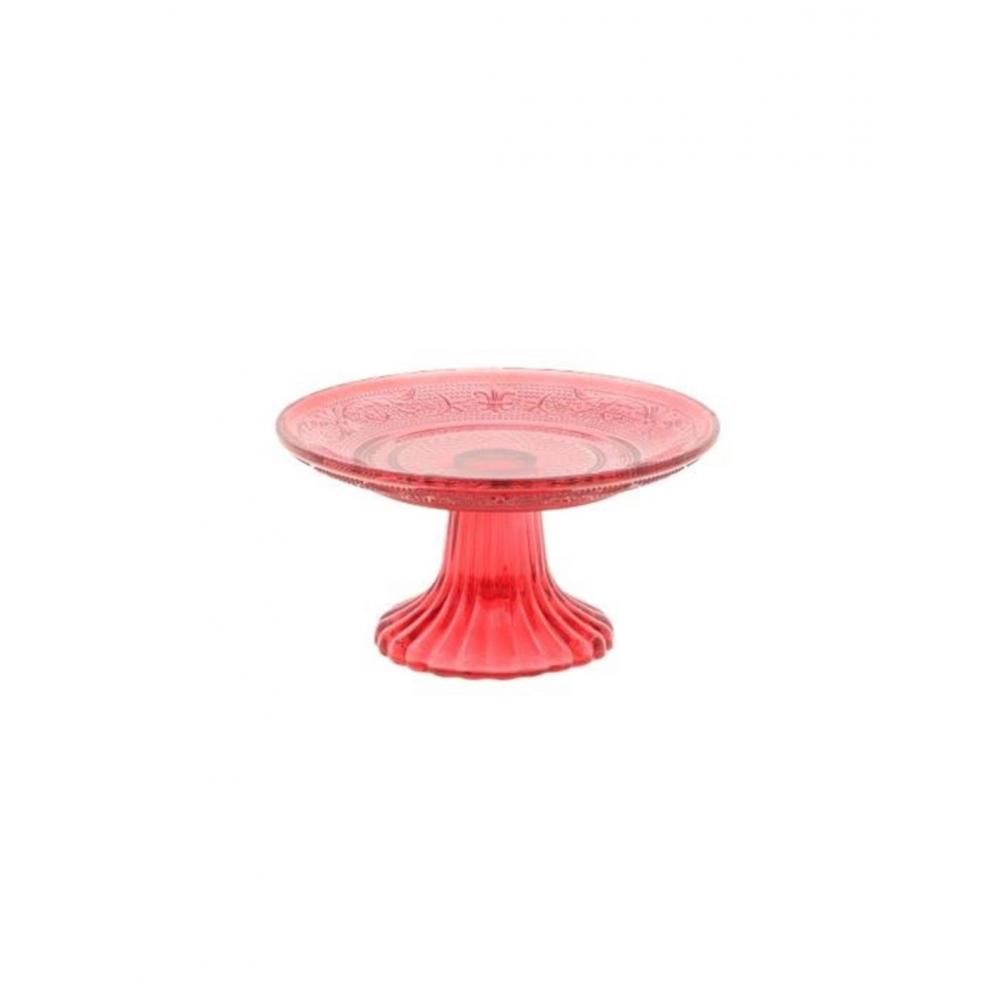 Πιατέλα γυαλ.με πόδι κόκκινη Julia  15Χ7 Plastona 012.862524098