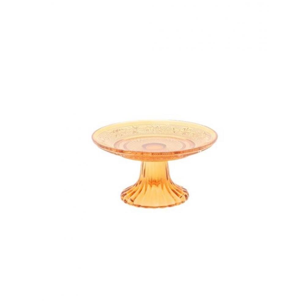 Πιατέλα γυαλ.με πόδι πορτοκαλί Julia  15Χ7 Plastona 012.862524099