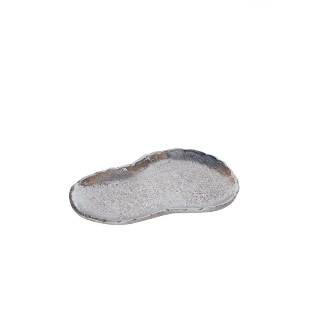 Πιατέλα μεταλ. Ασημί 21x14Η1,5cm Plastona 00.07.72040