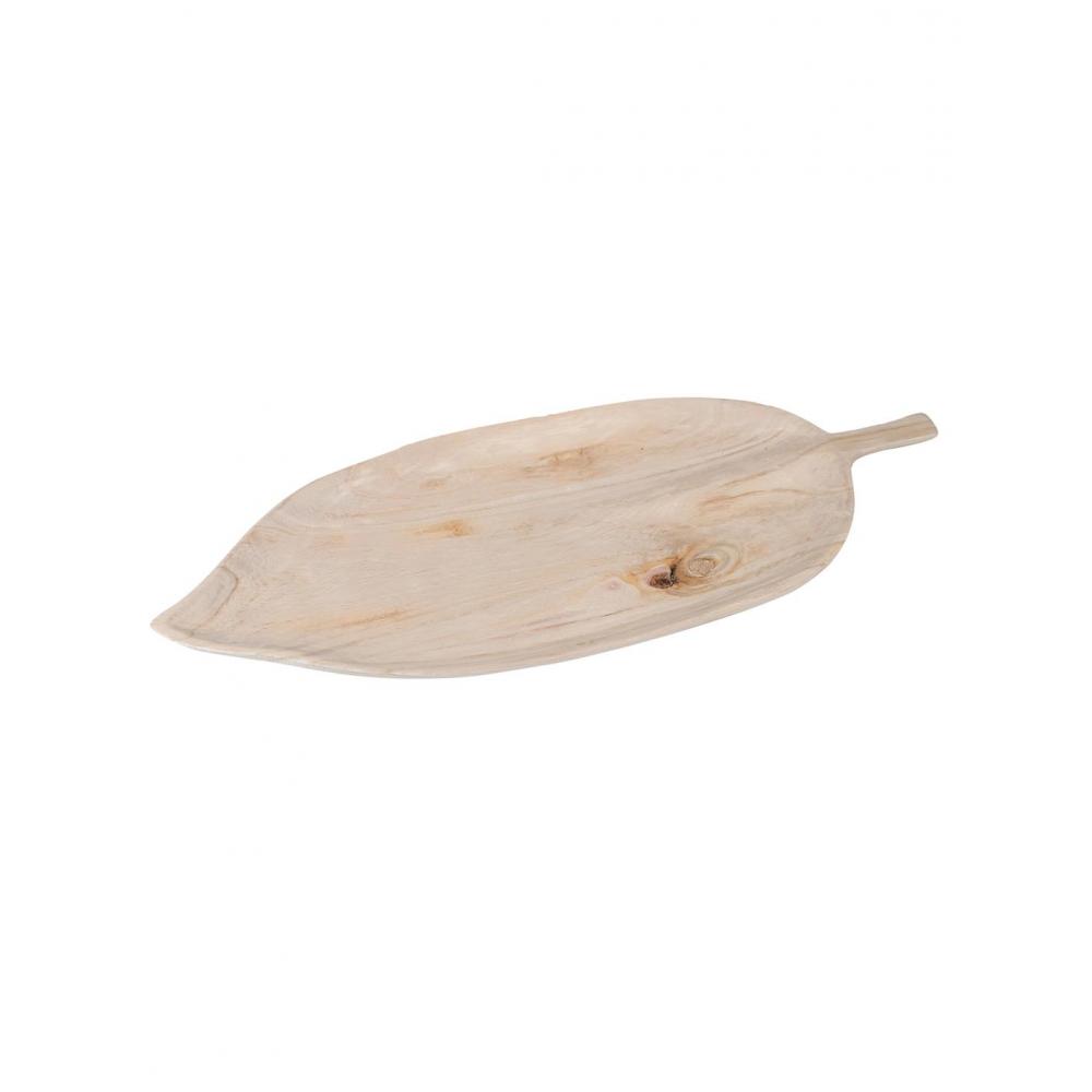 Πιατέλα σερβ.paulownia  φύλλο φυσικό 50,5Χ20Χ3,5cm Plastona 00.07.75204