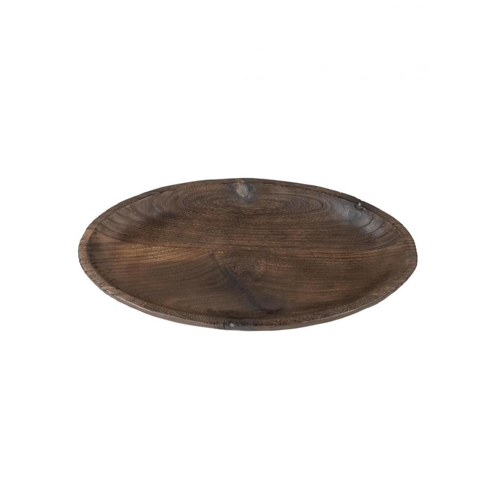 Πιατέλα σερβ.paulownia οβάλ καφέ 44Χ22Χ5cm Plastona 00.07.75209