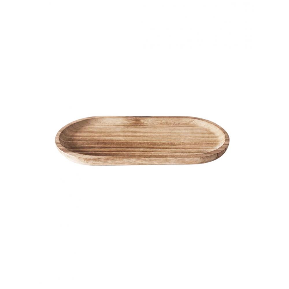 Πιατέλα σερβ.Paulownia οβάλ καφέ αν.44Χ19Η3cm Plastona 00.07.75540