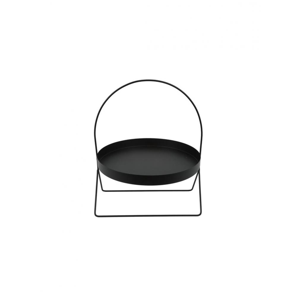 Πιατέλα στρογγ.μεταλ.μαύρη σε stant Φ30Η36cm Plastona 013.819254