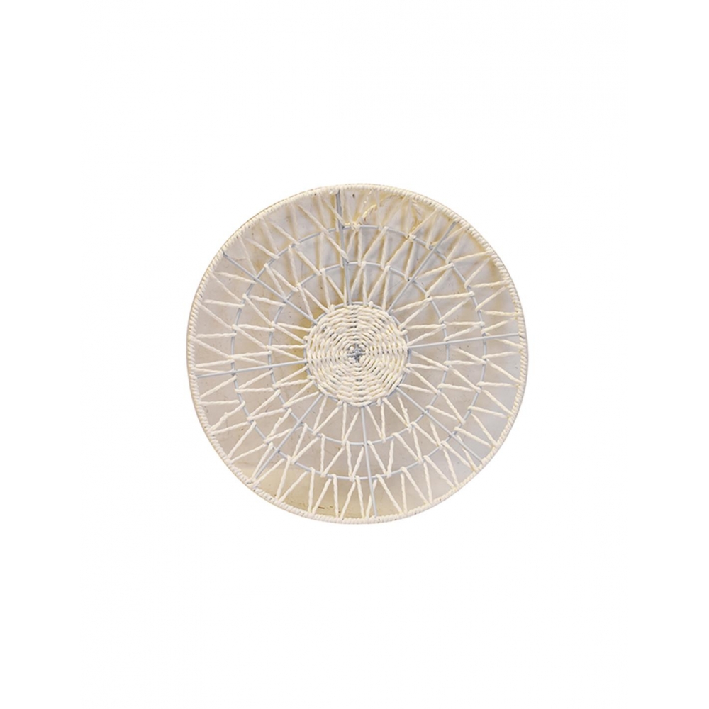 Πιατέλα τεχν.raffia τοίχου λευκή Φ35Χ5 Plastona 00.06.67598