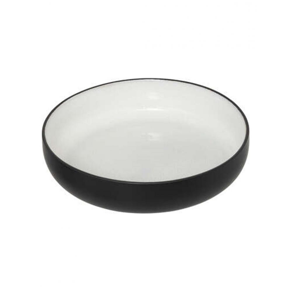 Πιάτο βαθύ STONEWARE άσπρο -μαύρο  Φ21 Η5,2cm Plastona 07.203250B
