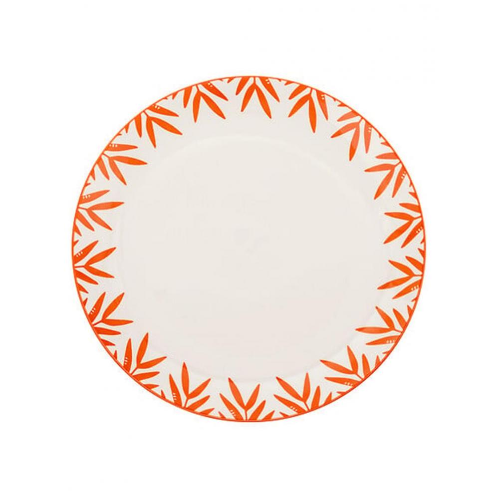 Πιάτο φαγητού πορσ,πορτοκαλί φυλλα YUCA Φ27cm Plastona 07.203314