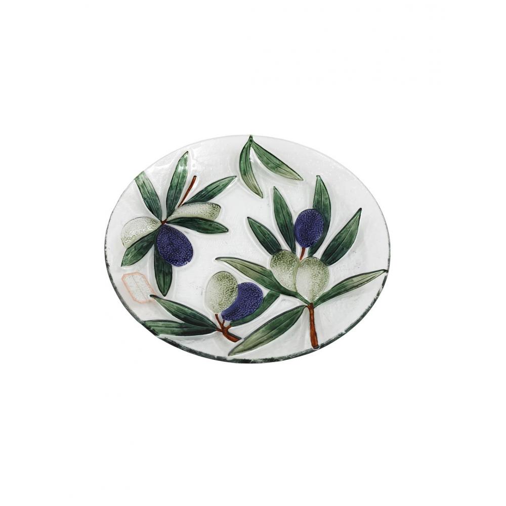 Πιάτο γυάλινο OLIVE  Φ30cm Plastona 014.KG3849