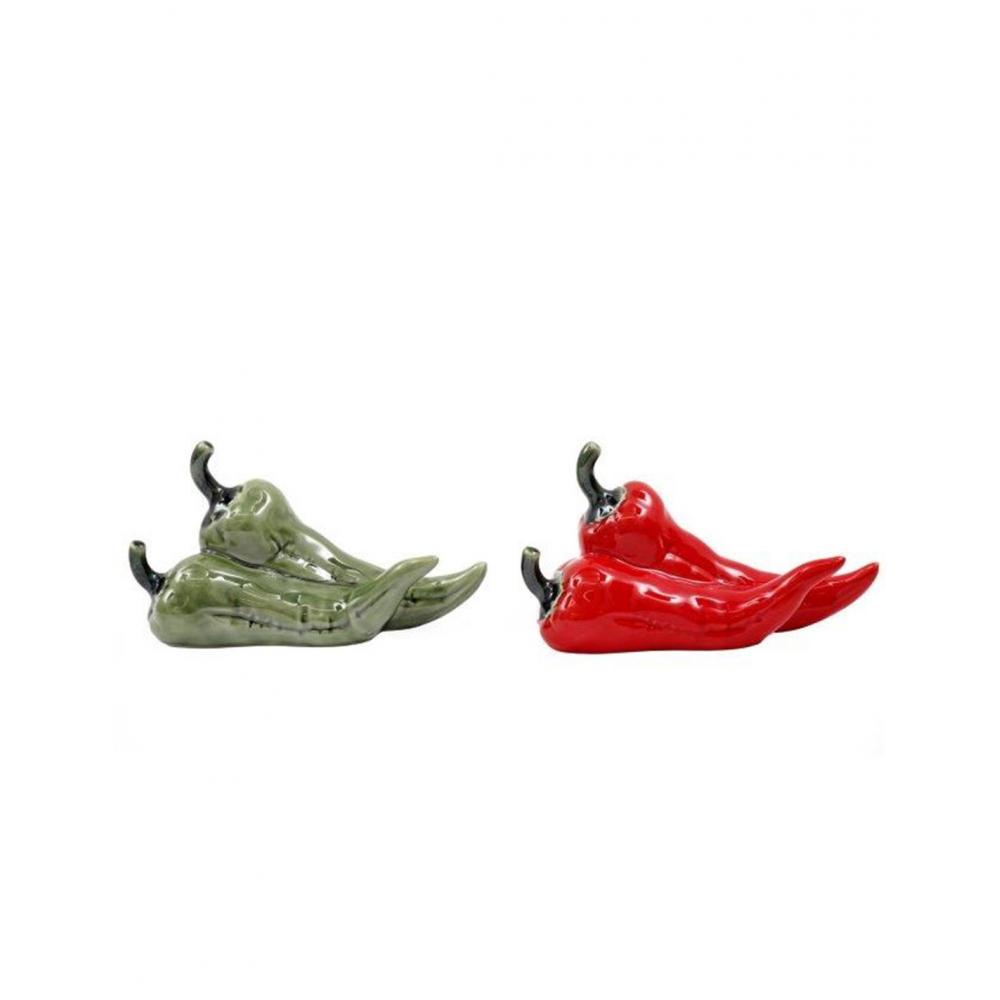 Πιπεριές chilli κεραμικές 2 χρώματα 16.5 x 7 x 9 cm Plastona 014.OR7810