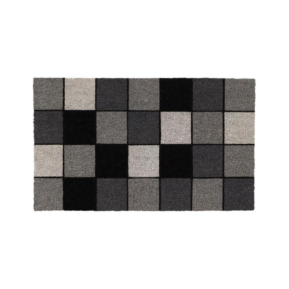 Ποδόμακτρο κοκοφ./PVC σχ.checked gray 45X75cm Plastona 05.140581138