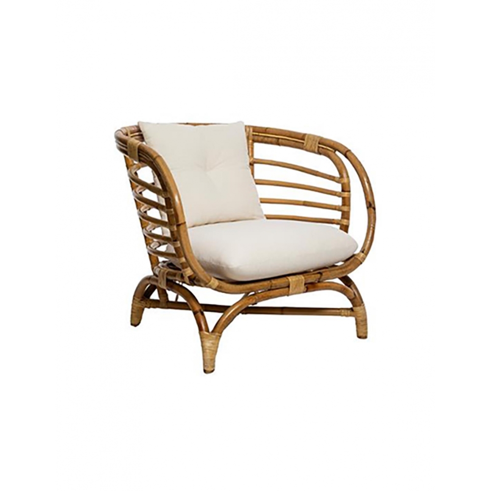 Πολυθρόνα Rattan φυσικό χρ.84 x 78 x 75 cm Plastona 07.166650