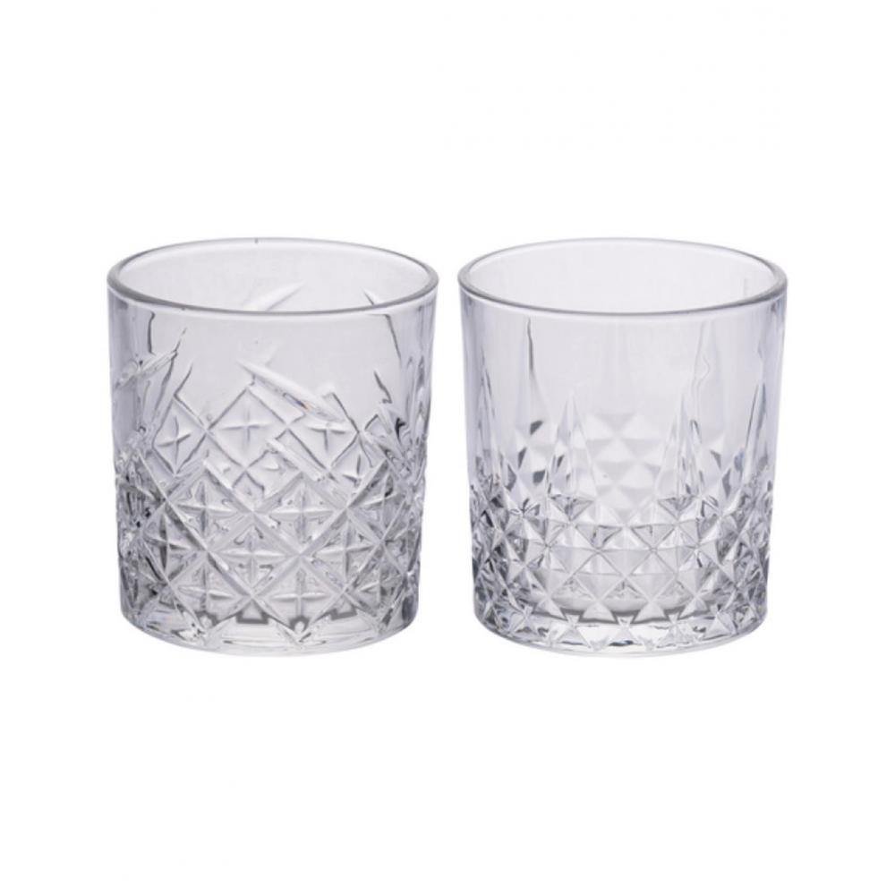 Ποτήρι γυάλ.ουίσκυ 2σχεδ. Φ8,5xΗ9,1cm 300ml Plastona 03.49633