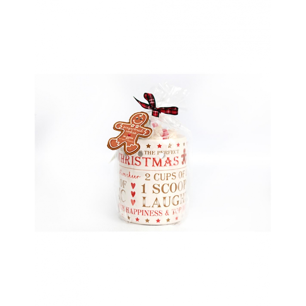 Ποτήρι με αρωμ.κερί 9X10 σε κουτί  Gingerbread Plastona 014.XGB0019