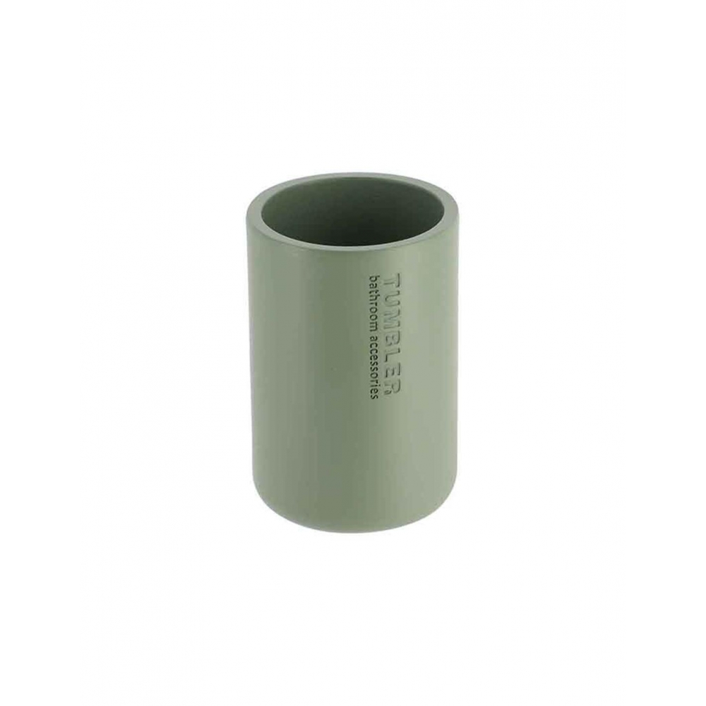 Ποτήρι μπάνιου polyresin χακί 7.5x14 cm Plastona 06.61101149