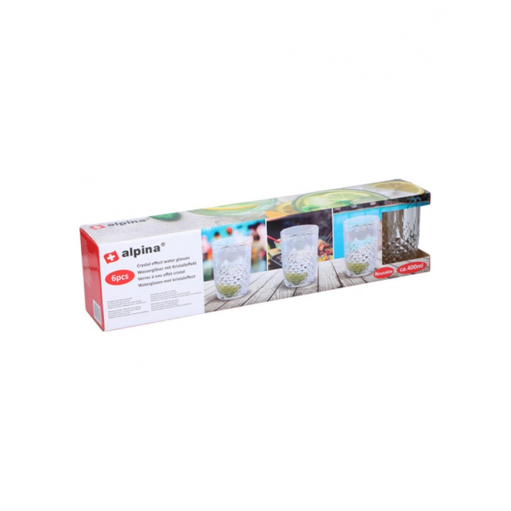 Ποτήρι νερού πολυστερίνης επαν/νο  400ml σ/6 Plastona 03.05304
