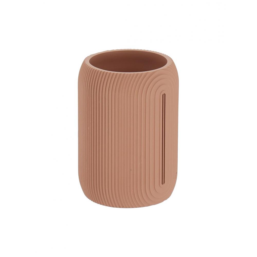 Ποτήρι οδοντ. Κεραμυδί polyresin 270ml/7,5x10,5cm Plastona 06.61188153