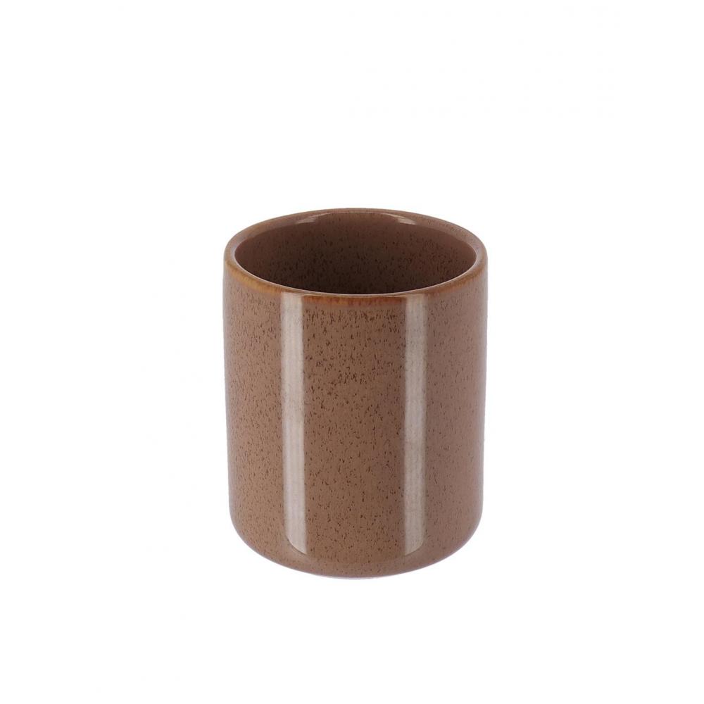 Ποτήρι οδοντόβουρτσας κεραμ. Caramel Φ7.5 H 9.5 cm Plastona 06.61132162