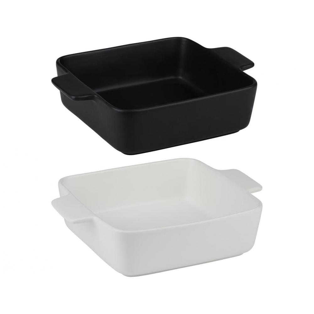 Πυρέξ κεραμικό τετράγωνο/2χρώματα 26.5x20.5x6.7cm Plastona 03.58613