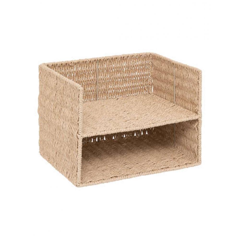 Ράφι διπλό γραφείου τεχν.RAFFIA φυσικό 32x24x25cm Plastona 07.203146