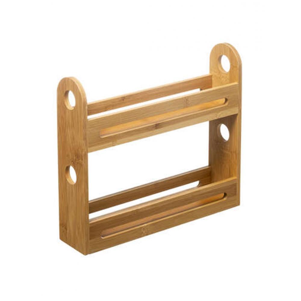 Ράφι οργάν.μπαχαρικών 2οροφο bamboo 30x7x27,5cm Plastona 07.179655
