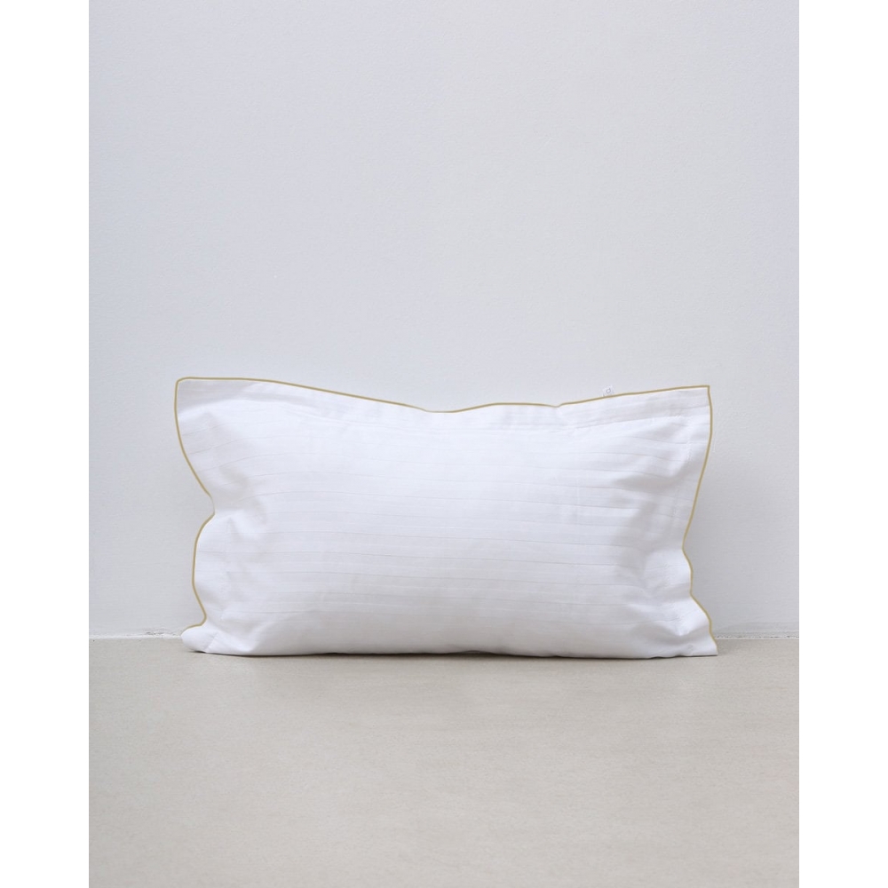 Oxford Βαμβακοσατέν Μαξιλαροθήκη με Ρέλι Redon 50x70 5cm Χρυσό Pennie 212061-01