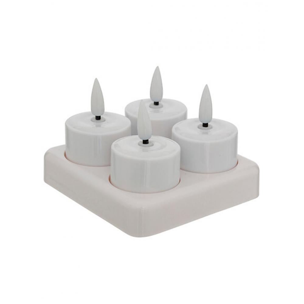 Ρεσώ 4 led επαναφορτιζόμενα σε βάση 9,9 x 7 x 10,2 cm Plastona 07.211709